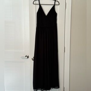 Floor length black dress